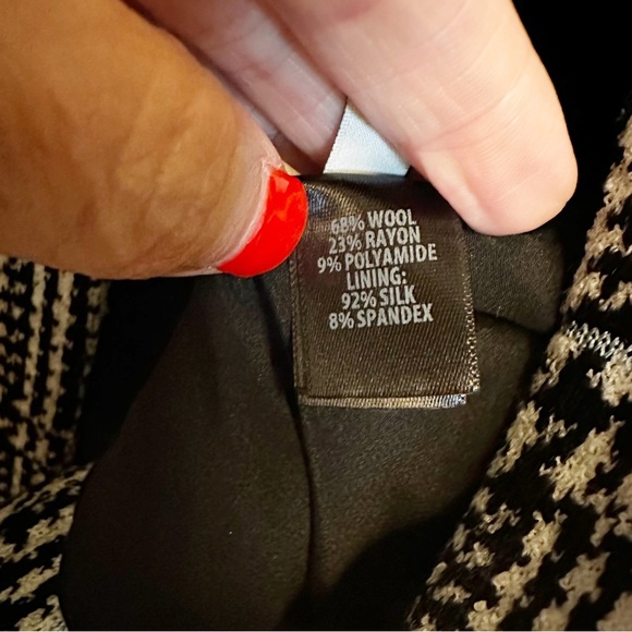 St John Collection Prince of Wales Plaid Check Knit Wool Blend Plus Size Blazer - Picture 10 of 16